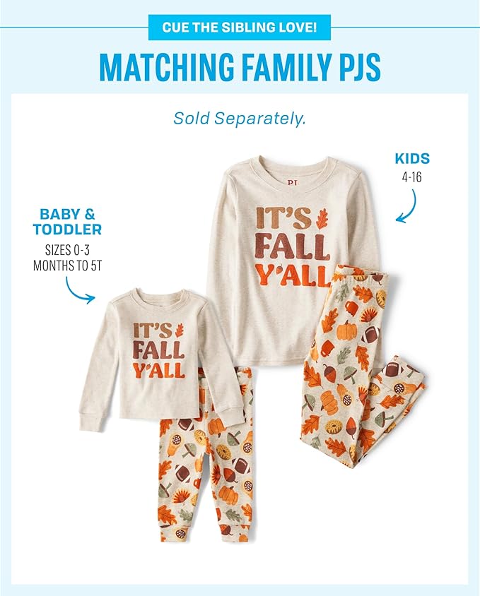 The Children’s Place Family Matching, Christmas and Holiday Pajama Sets, Cotton