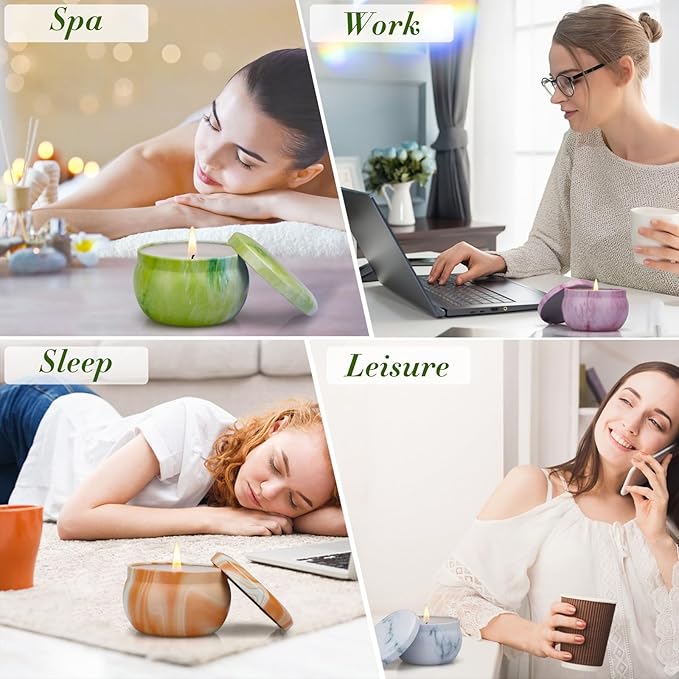 8 Pack Scented Soy Wax Candles for Home, Aromatherapy Candle Gift Set for Women, Candles with 8 Floral & Fruity Scents – Perfect Christmas & Holiday Gift, Stocking Stuffer & Cozy Home Décor