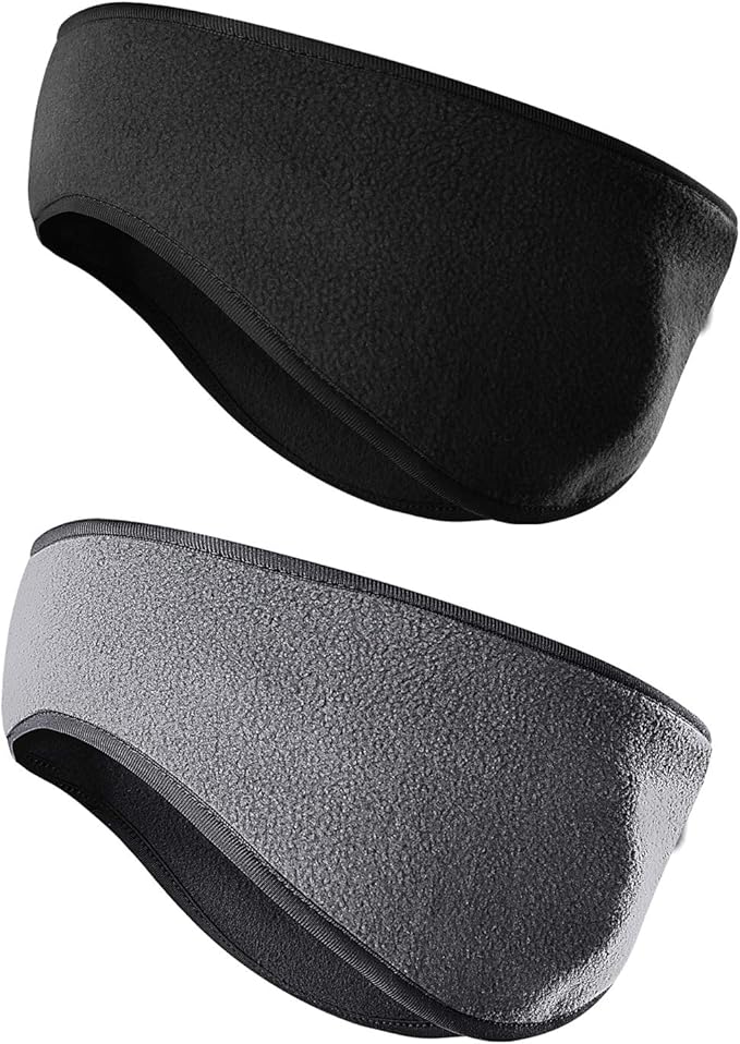 JOEYOUNG Fleece Ear Warmers for Men Women Kids - Winter Headband Ear Muffs Ear Covers for Cold Weather Running Cycling Ski