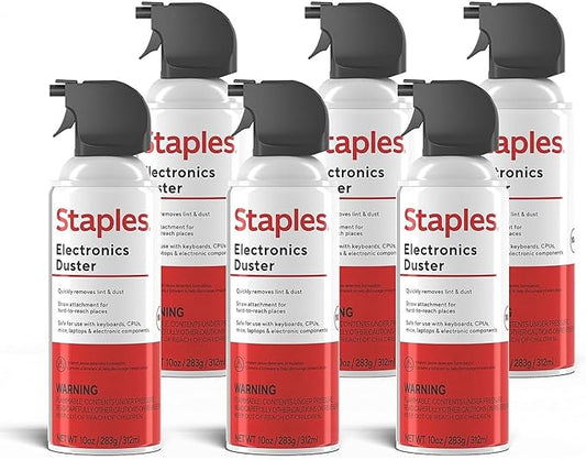Staples Compressed Air Dusters – Canned Air for Electronics, Keyboards & Office Devices