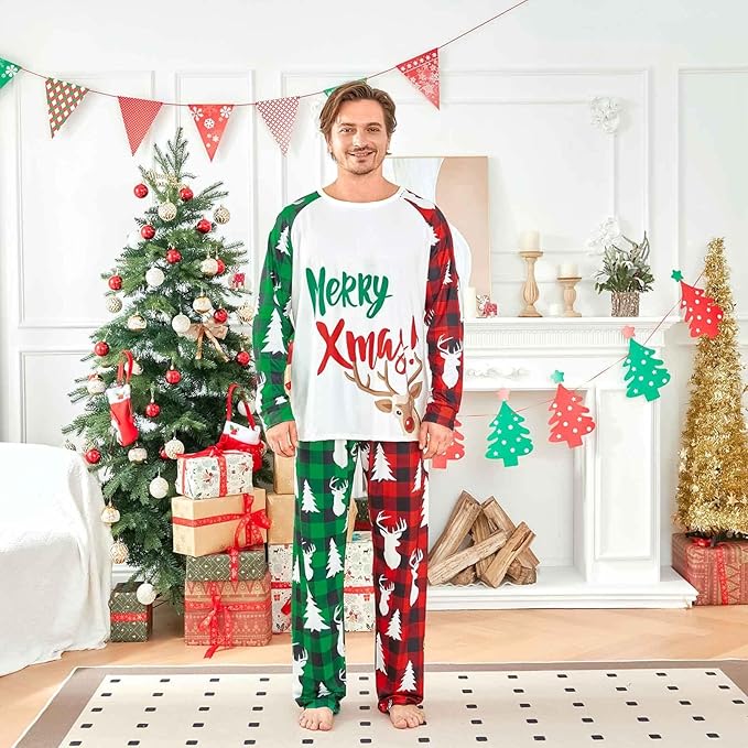Christmas Pajamas for Family Matching Family Christmas Pajamas Set PJS Holiday Xmas Family Jammies Sleepwear