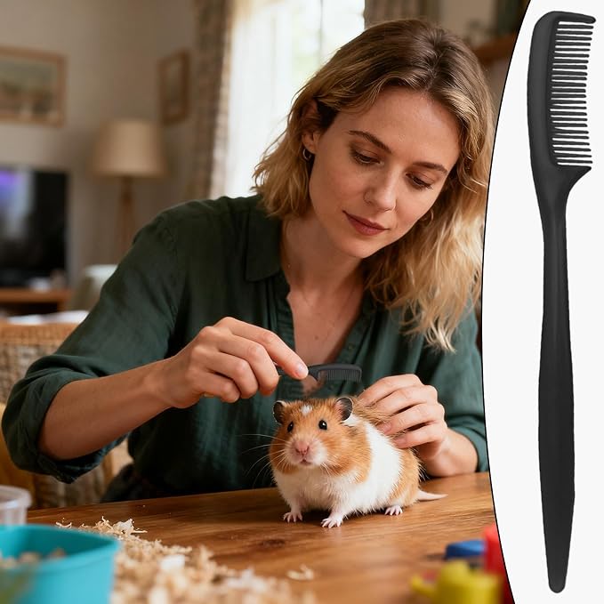 Bunny Hair Brush 10 Pieces Small Animal Hair Grooming Tool | Hamster Comb for Tiny Pet Ferret Indoor Home Coat Sensitive Skin Daily Care