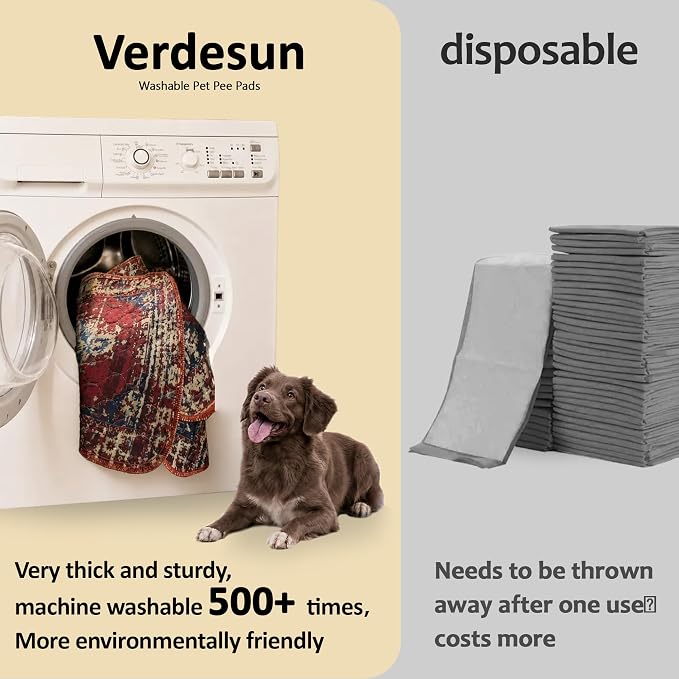 Tapete Higiênico Lavável e Reutilizável para Cães, 36x48 Polegadas, 2 Unidades