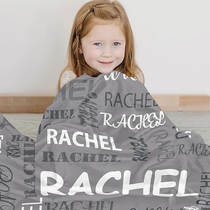 Ships Next Day, Personalized Blankets and Throws Custom Blanket with Name Customized Flannel Blanket for Kids Christmas Blanket Gifts for Teen Girls Boys