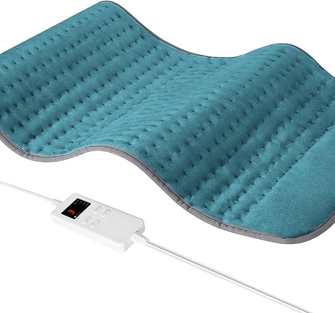 Heating Pad for Mom Christma s Birthday Gifts, 17"x33" Large Heating Pads for Back Pain Period Cramps Relief & Relax, Moist/Dry Heat Pad 6 Heat Levels, 4 Timer Auto Shut Off