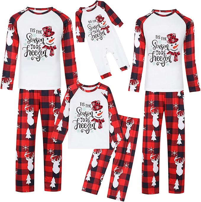 Christmas Pajamas for Family Matching Family Christmas Pajamas Set PJS Holiday Xmas Family Jammies Sleepwear