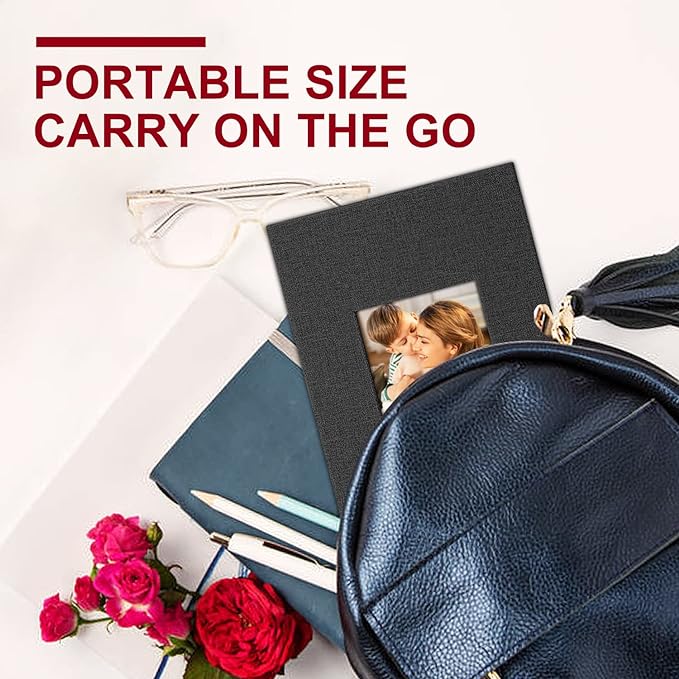Ywlake Photo Album 4x6 200 Pockets 2 Packs, Linen Photo Albums Holds 200 Horizontal Pictures Only Blue