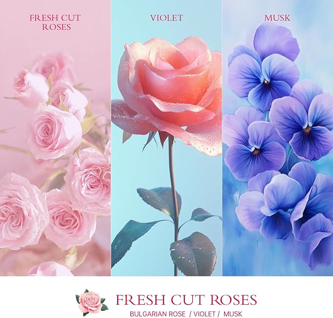 Rose Odor Eliminating Candles, Pet Scented Candles for Home, Single Wick Soy Candle Gifts for Women, Men, Ideal for Creating Relaxing Atmosphere, Over 50 Hours of Burn Time