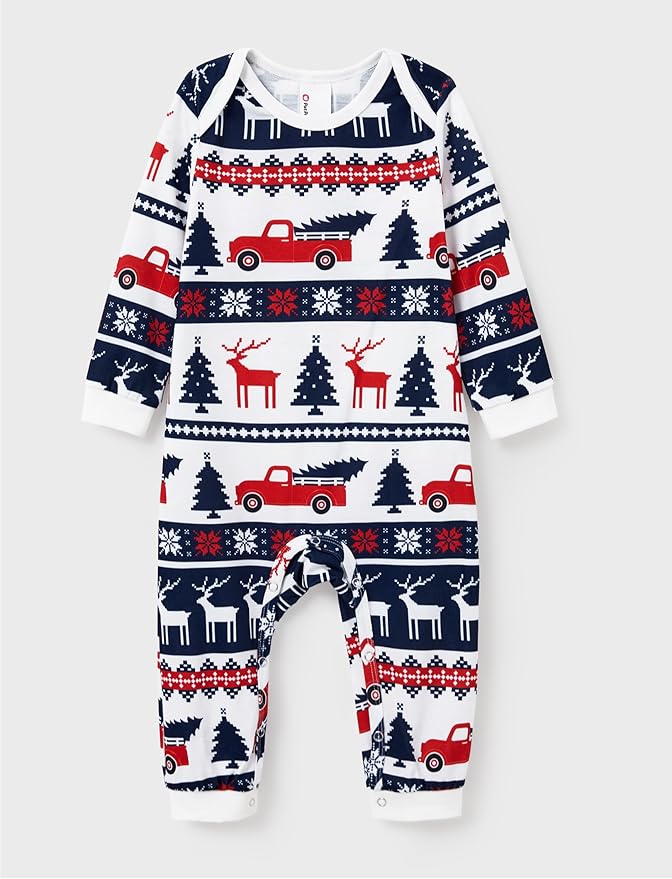 PATPAT Christmas Family Matching Pajama Sets Includes Christmas Socks - Perfect for Family Photos & Holiday Celebrations