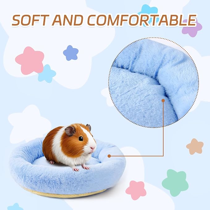 FEBSNOW Guinea Pig Bed, Soft Fleece Hamster Bed for Small Animals | Washable Warm Fleece Material, For Guinea Pigs and Hamsters Other Small Animal, Cosy Sleeping , Anti-Slip Bottom