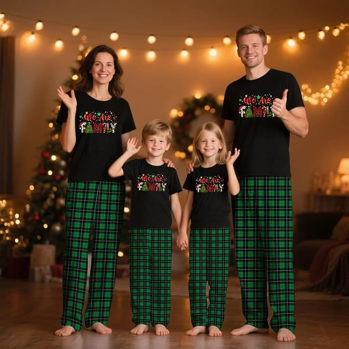 Family Christmas Pajamas Matching Sets Holiday Xmas Party Family Sleepwear Set Jammies for Couples