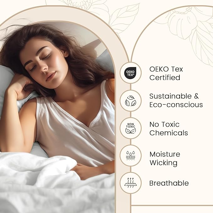 100% Egyptian Cotton Twin Sheets Set, 800TC Sateen Weave 3 PC Twin Bed Sheets, Fully Elasticated Sheet & Pillowcase Sets, Soft & Comfy No lint Machine Washable Fade Resistant- Seafoam