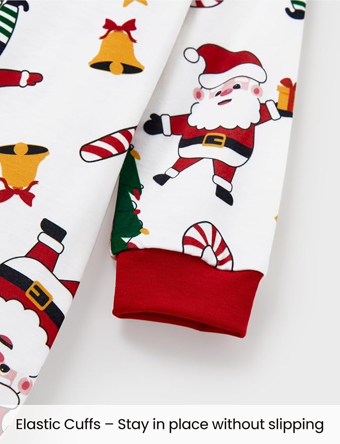 PATPAT Christmas Family Matching Pajama Sets Includes Christmas Socks - Perfect for Family Photos & Holiday Celebrations