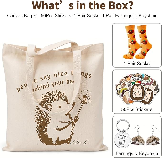 Hedgehog Gifts for Women, 5pc Gift Set for Hedgehog Lovers | Ideal birthday, Christmas, or holiday present for daughter, mom, friends, sister, and any enthusiastic hedgehog lover.