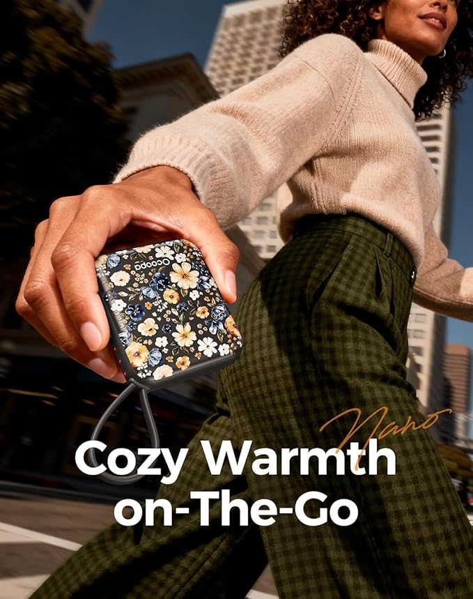 OCOOPA Hand Warmers Rechargeable, Smart Temp Control,100℉ -126℉, UL Safe, 7H*2 Long Battery, Small Palm-Sized Slim Fits Gloves, Purse, Camping, Travel, Cold Hands Gifts Women,UT5 Nano