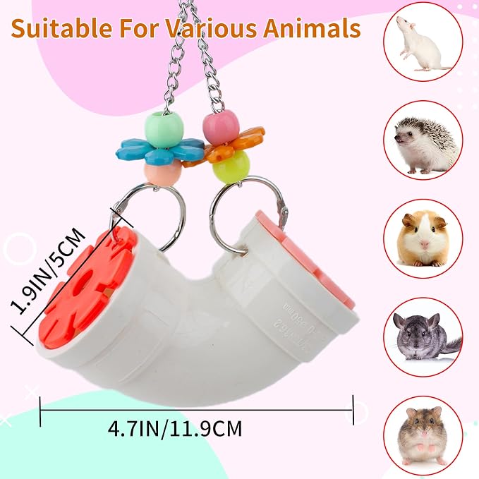 Hedgehog Toys for Hedgehogs to Play with, Foraging Toys for Hedgehogs, Hanging Slow Feeder Enrichment Toy Puzzle Supplies Cage Accessories for Rat, Hamster, Rabbit, Parakeets