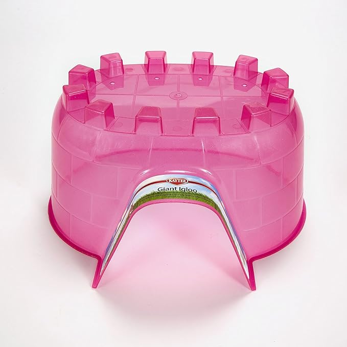 Kaytee Igloo Habitat Hideout for Hamster, Gerbil, Rat, Giant | Cozy hamster hideout. Translucent hamster house. Rat hideout, easy-clean plastic, air vents