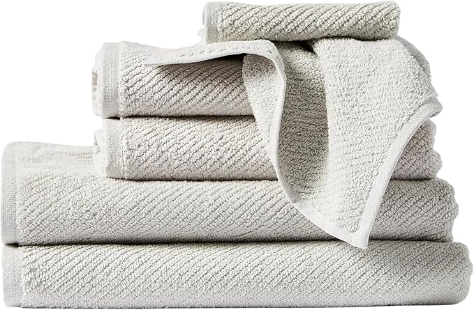 Coyuchi Air Weight Organic Towels, Bath Towel - Fog (27" x 54")