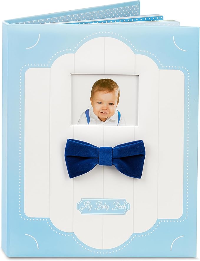 Baby Book Keepsake - Baby Memory Book and Album for Boy, Journal from Pregnancy to First 5 Years, Scrapbook to Record Memories, Milestones and Photos, Baby Book (Blue)