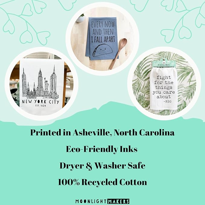 Funny Dish Towel, I Walk The Lime, Flour Sack Kitchen Towel, Sweet Housewarming Gift, Farmhouse Kitchen Decor, White or Gray (White)