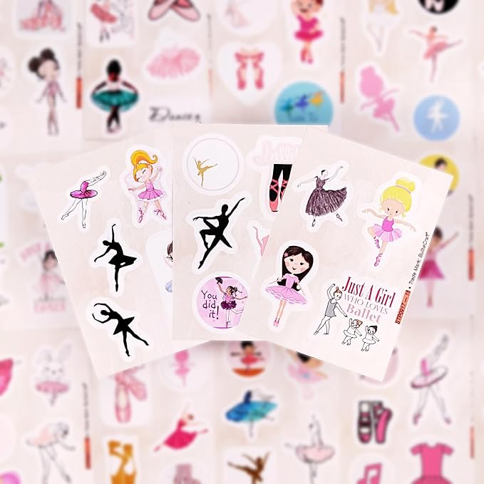 Ballet Stickers - Ballerina Laptop Stickers, Ballet Gifts, Ballerina Party Supplies, Gifts for Women & Men