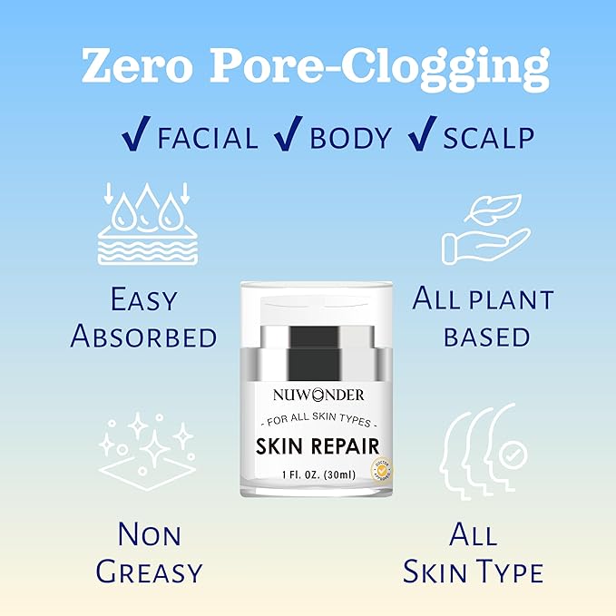 Natural SKIN REPAIR. Clinically tested Aromatherapy. Powerful Essential Oil. Eczema, Dermatitis, Diaper rash, and Sensitive skin. For all skin types. Hypoallergenic, Vegan, Paraben Free. 30ml BOTTLE