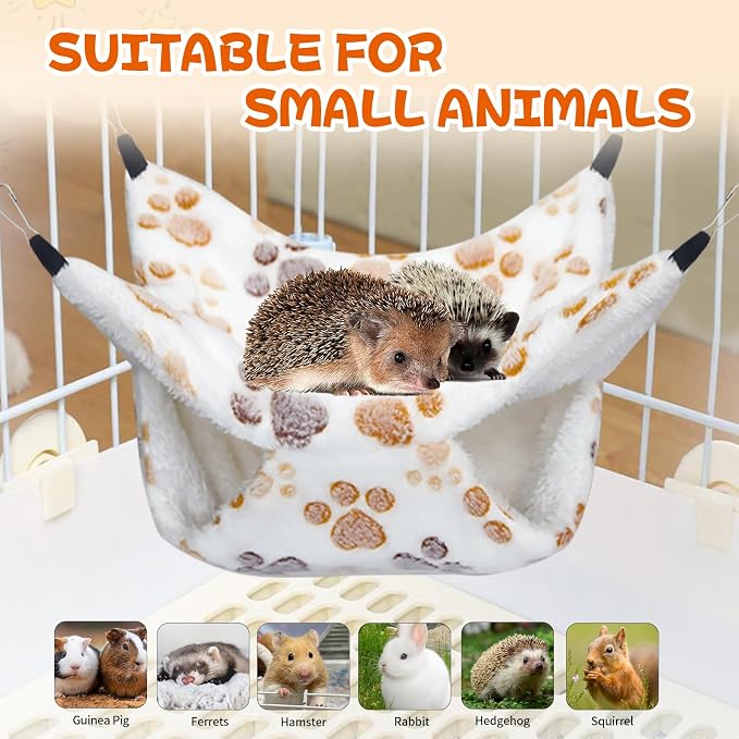 YedsIntu 3 Pcs Guinea Pig Hammock, Rat Ferret Hanging Hammock Guinea Pig Accessories for Small Animals Chinchilla Hamster Parrot Sugar Glider Ferret Squirrel (11"×11")
