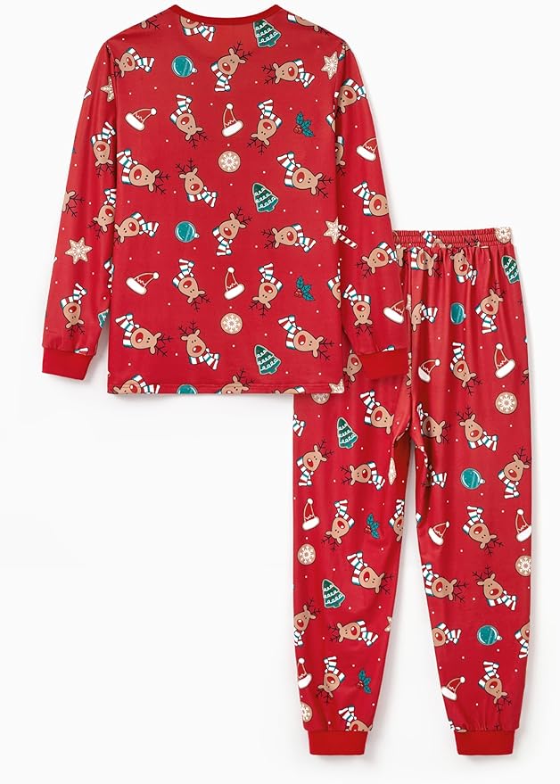 PATPAT Christmas Family Matching Pajama Sets Includes Christmas Socks - Perfect for Family Photos & Holiday Celebrations