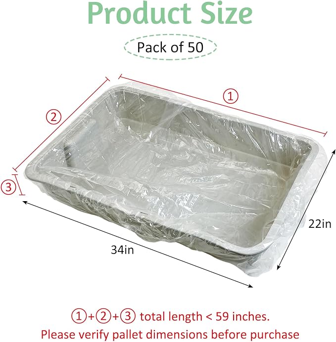 Tfwadmx 50 PCS Disposable Bird Cage Liner Bags 34'' x 22'' Plastic Parakeet Cage Tray Liners Oversized Plastic Tray Covers for Birdcage Parrots Cockatiels