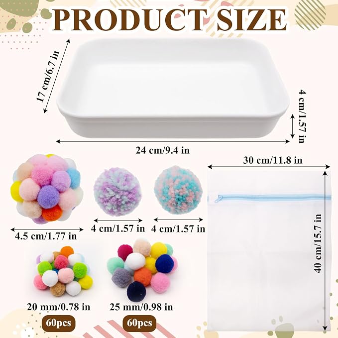 Hedgehog Cage Dig Box Enrichment Hedgehog Accessories Laundry Bag Dig Tray Toys with Multicolor Plush Balls and Bell Balls, Suitable for Hedgehogs, Hamsters, Ferrets and Other Small Animals