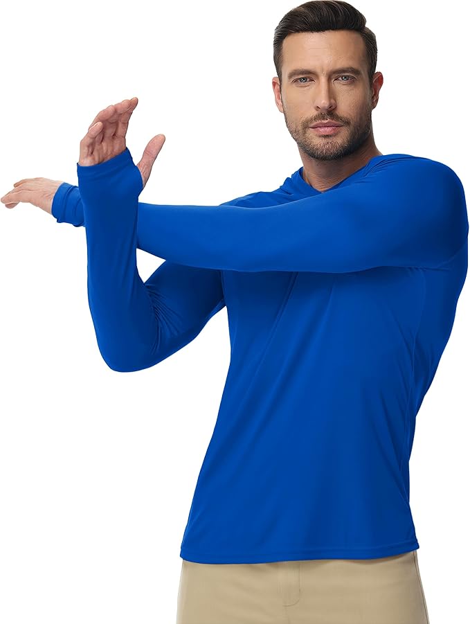 Boladeci Men's UPF 50+ Sun Protection Lightweight Hoodie Shirts Long Sleeve Fishing Shirt SPF UV Hiking Swim