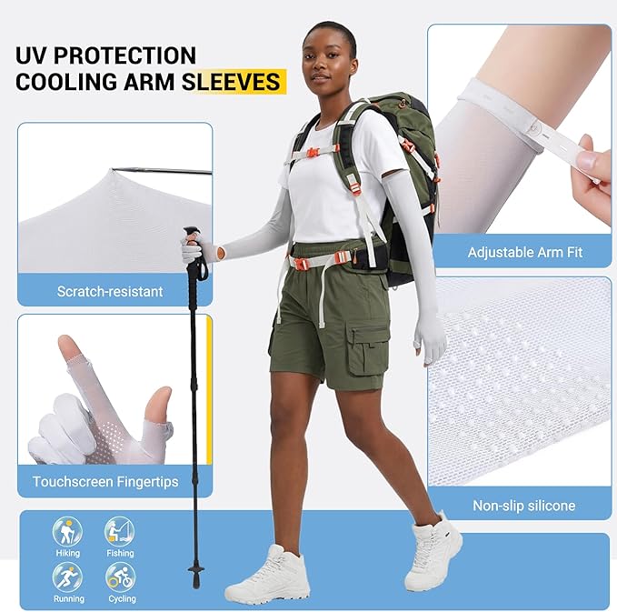 Women Driving Gloves – Full Finger, Lightweight Breathable UV Sun Protection, Touchscreen Gloves for Summer