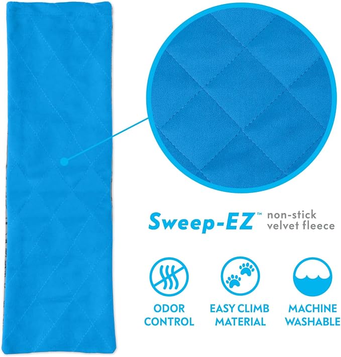 Paw Inspired Fleece Ramp Covers for Critter Nation Cage, Blue, 3 Count | Fitted Ladder Liners for Ferret Nation/Critter Nation Cage, For Ferrets, Rats, Chinchillas, Hedgehogs, Small Animals, Pets