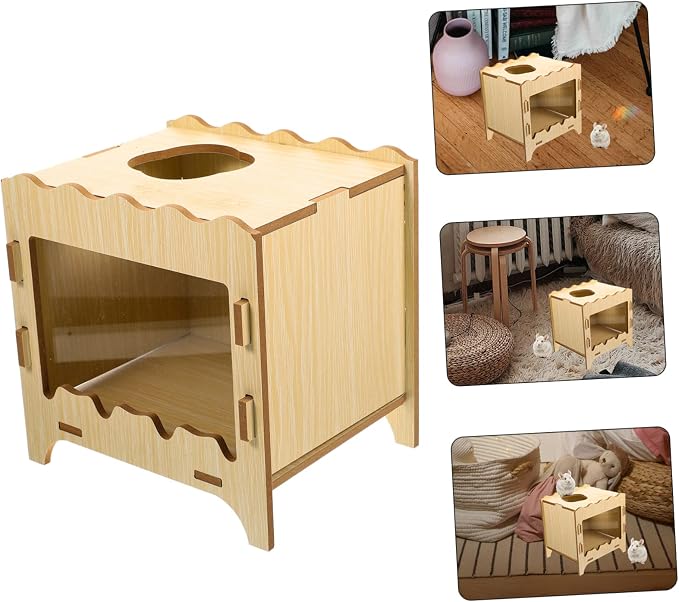 Happyyami Hamster Digging Box Comfortable Hideout for Small Pets for Hamsters and Guinea Pigs Enrichment Toy for Exercise and Interaction