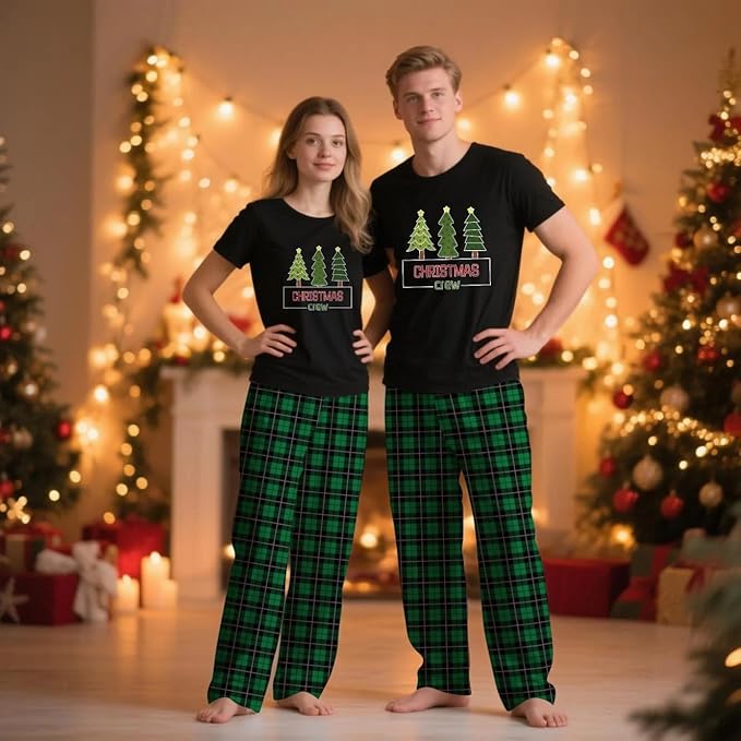 Family Christmas Pajamas Matching Sets Holiday Xmas Party Family Sleepwear Set Jammies for Couples