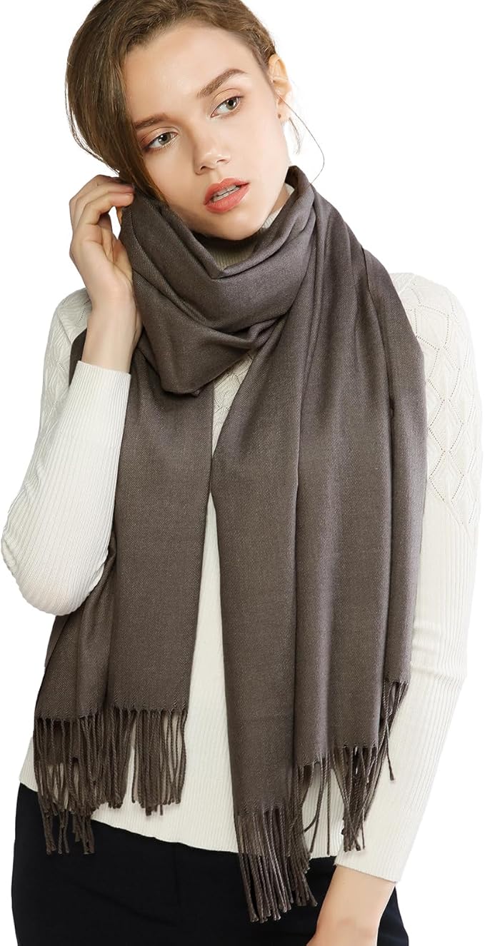 RIIQIICHY Women's Scarf Pashmina Shawls and Wraps for Evening Dress Bridesmaid Wedding Bridal Winter Warm Long Large Scarves
