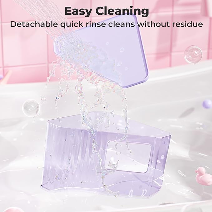mini&moe Hamster Sand Bath Container - Small Animal Bathroom Shower Room Large Space Corner Digging Box with Cleaning Scoop Rat Dust Bath House for Guinea Pig, Hedgehog, Gerbil