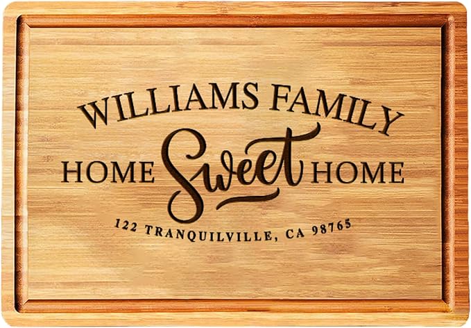 Personalized Housewarming Gift for New Home, Custom Engraved Cutting Board New Home Gift Ideas, Realtor Closing Gifts for First Time Home Buyers, New Neighbor Home Sweet Home Gift