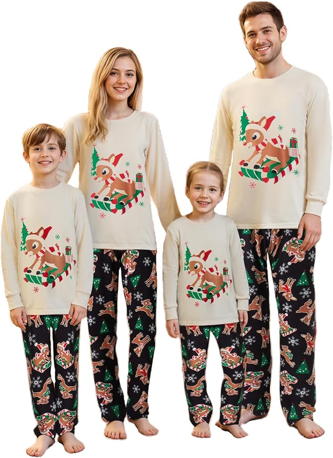 WephuPSho Christmas Family Matching Pajamas, Festive Xmas Jammies Sets for the Whole Family, Holiday Pjs Christmas