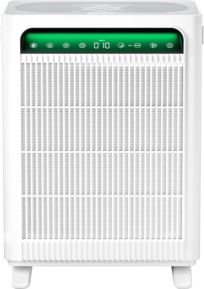 KNKA Air Purifier for Home Bedroom Large Room Up to 3,500 Ft², HEPA Air Cleaner with Washable Pre-Filter, AHAM VERIFIDE, AQI Display, ECO Mode, Pet Mode for Pets, Allergies, Dust, Pollen, APH4000