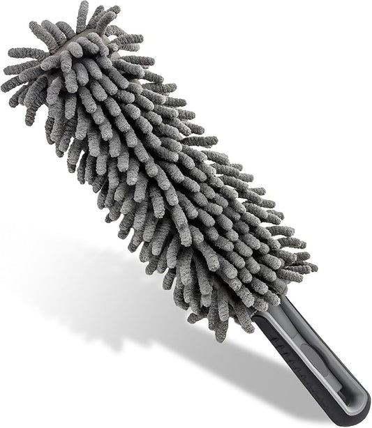 Car Interior Duster, Lint & Scratch Free Microfiber Dusting Tool with Comfy Handle, Multipurpose Hand-Held Duster Essential Cleaning Supplies for Vehicle Home Office