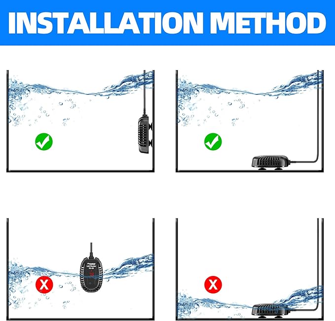 FREESEA Aquarium Fish Tank Heater: 50W Small Submersible Turtle Heater with Adjustable Temperature External Controller for Betta | Saltwater | Freshwater | 1-10 Gallon