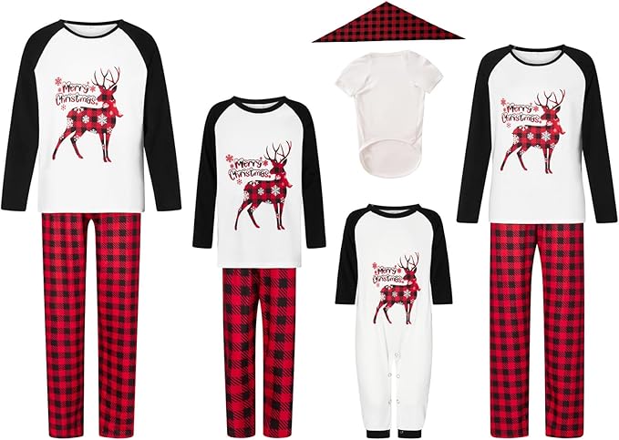 WephuPSho Christmas Family Matching Pajamas, Festive Xmas Jammies Sets for the Whole Family, Holiday Pjs Christmas