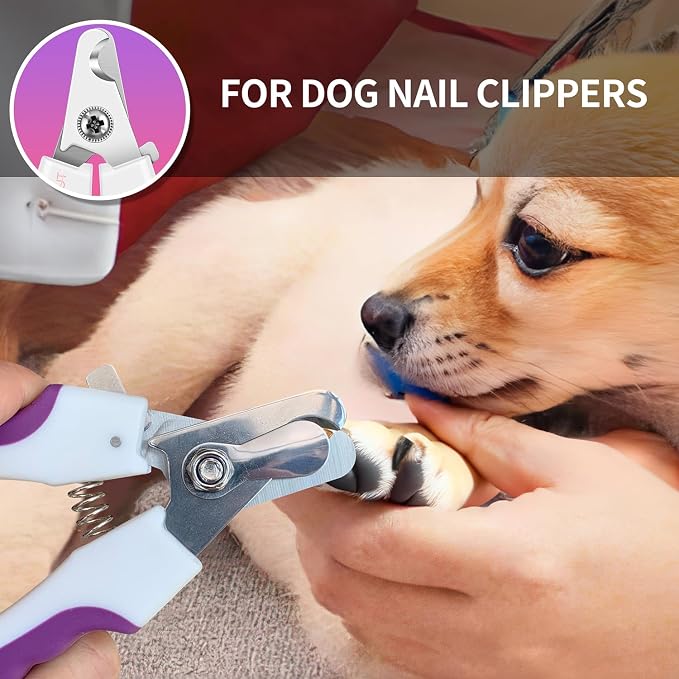 4.7" Small Dog & Cat Nail Clipper Stainless Steel Cat Claw Trimmers | Clipper for Rabbits, Guinea Pigs, Birds, Puppies, Kitten & Small Animal Pet Nail Clipper for Professional & Home Use (Purple)