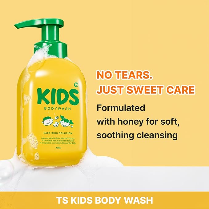 TS Kids Shampoo & Bodywash Free Sulfate, Parabens, Silicones, Allergen (14.1 fl oz, 400ml) (Kids Bodywash)