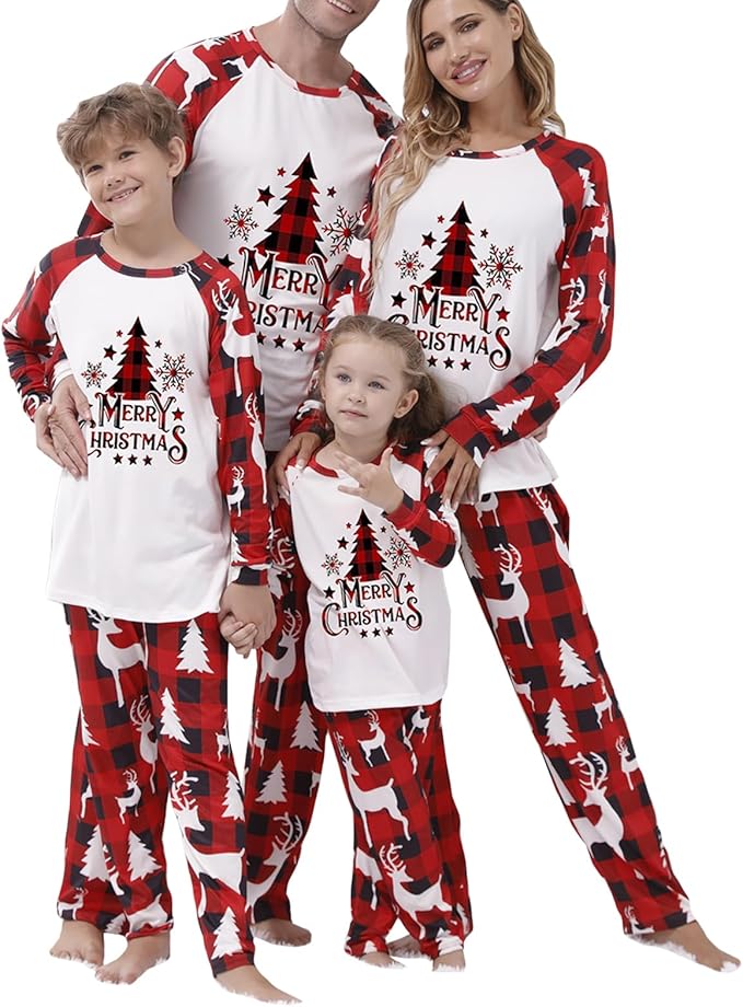 Christmas Family Pajamas Matching Sets, Matching Christmas Pjs For Family and Dog, Holidays Jammies Family Pjs Set