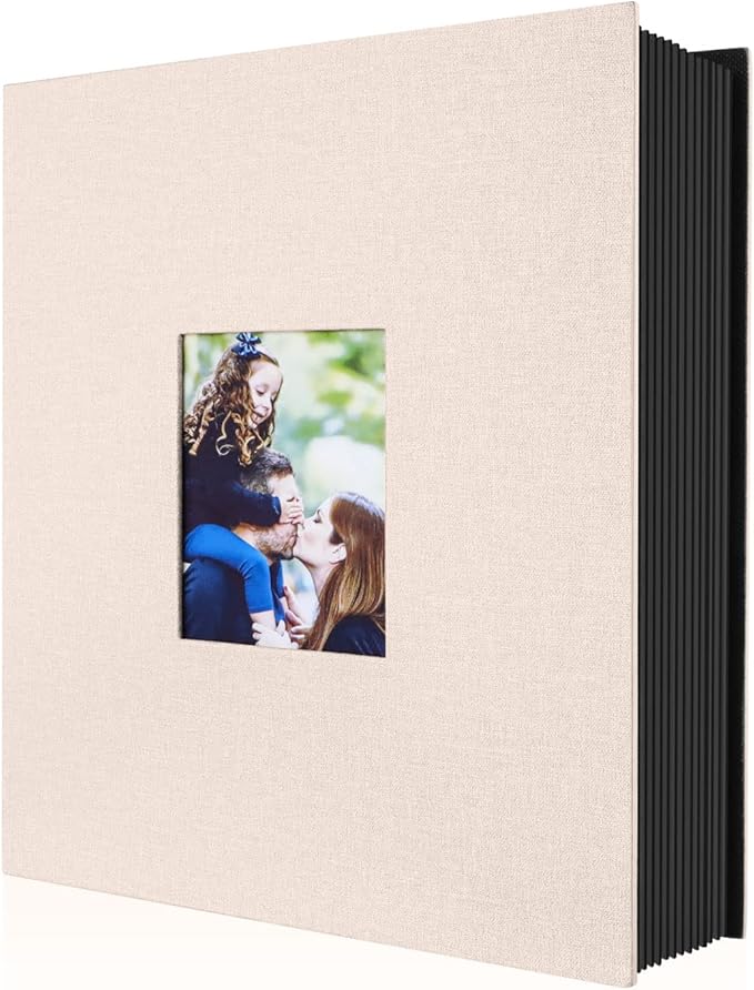 Ywlake Photo Album 4x6 400 Pockets, Linen Photo Albums Holds 400 Vertical Pictures Only Beige