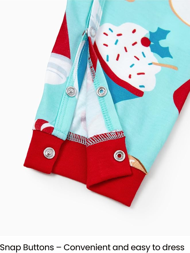 PATPAT Christmas Family Matching Pajama Sets Includes Christmas Socks - Perfect for Family Photos & Holiday Celebrations