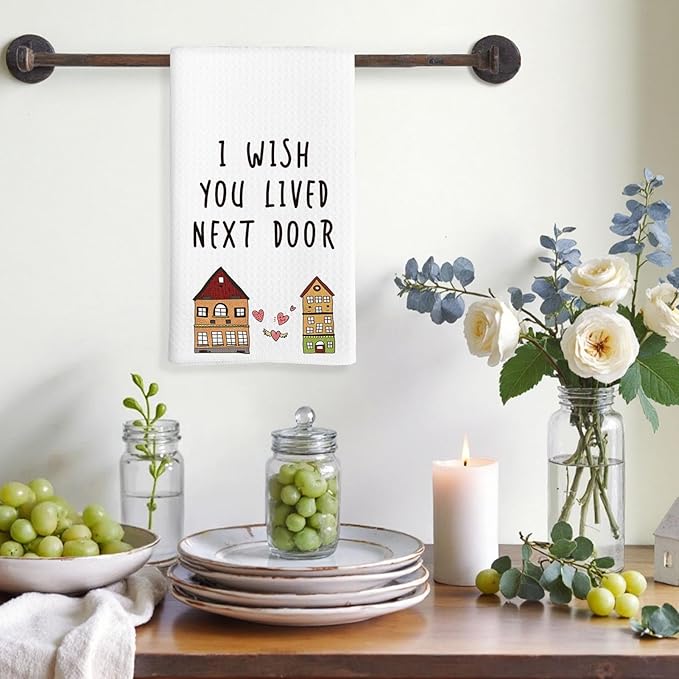Tea Towel for Female Friends, Friendship Gift for Friends, Water-Absorbent Quick-Drying Dish Towel 16 * 24in