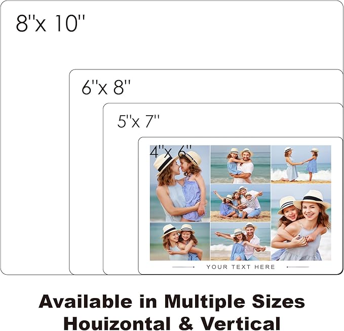 Custom Style Custom Metal Photo Prints,Customize Your own Picture Frame,Personalized Metal Picture Gift for Family and Lovers